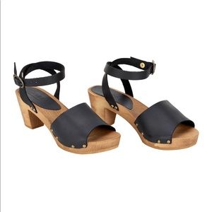 Sanita Yara Flex Black Studded Ankle wrap Sandal Size 37